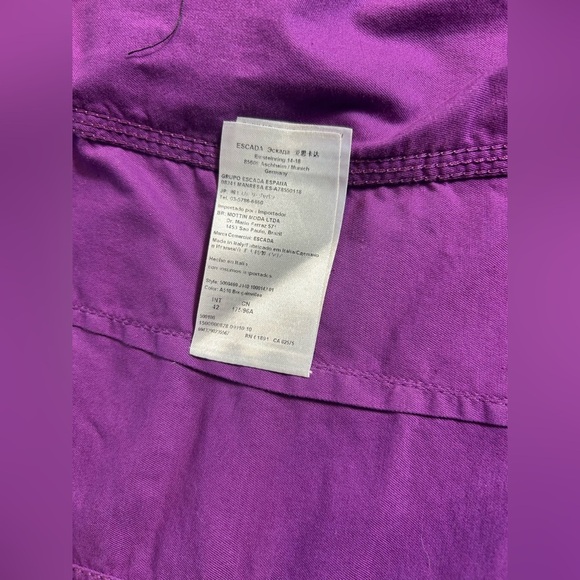 Escada Sport - Blazer, made in Italy. Purple, size 42/ US 10. - Picture 8 of 8